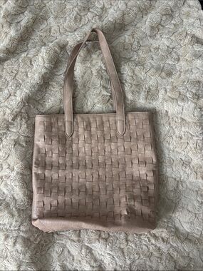 Leather tote bag